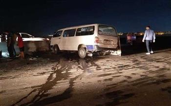  إصابة 4 طلاب في حادث انقلاب سيارة ببني سويف