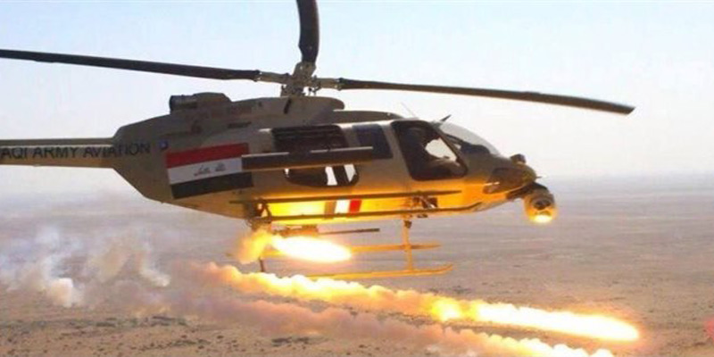 طيران الجيش العراقي يدمروا وكرين ودراجة نارية لتنظيم داعش في كركوك