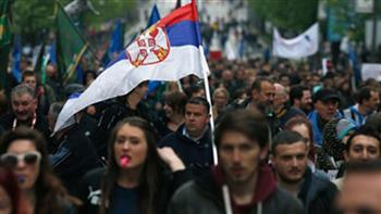   آلاف الصرب يحتجون لليوم الثالث على التوالي ضد تعدين الليثيوم