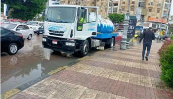 نوة الفيضة الصغيرة بدأت بأمطار متوسطة بالإسكندرية 