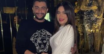 هاجر أحمد تحتفل بعيد ميلاد زوجها بتورتة على شكل سيارة