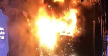 نفوق حيوانات وتصدع منازل في حريق هائل اثر انفجار أسطوانة غاز بالدقهلية