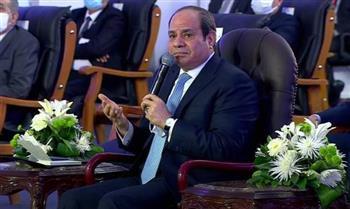 الرئيس السيسي: نتمنى أن يساهم القطاع الخاص في كل المشروعات التنموية