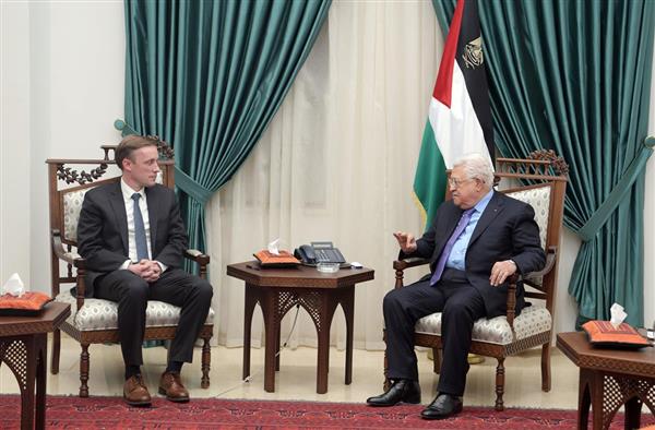 الرئيس الفلسطينى يستقبل مستشار الأمن القومي الأميركي