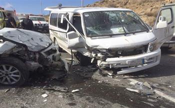   إصابة 15 شخص..  تصادم سيارتين بالطريق الدولى الساحلى بكفر الشيخ