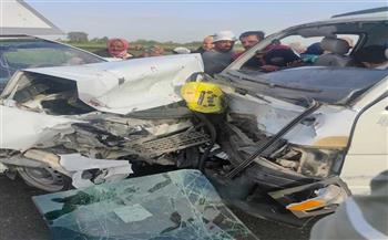   إصابة 8 أشخاص فى حادث تصادم على طريق طنطا - كفر الشيخ