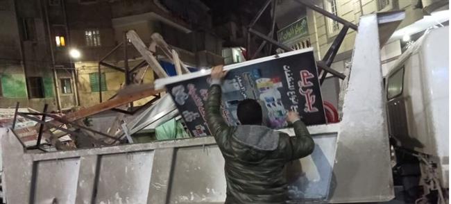 رفع ٥٠ حالة اشغال متنوع فى حى وسط بالإسكندرية 