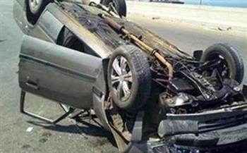 مصرع وإصابة 5 أشخاص في حادث انقلاب سيارة بجوار نادي الزمالك