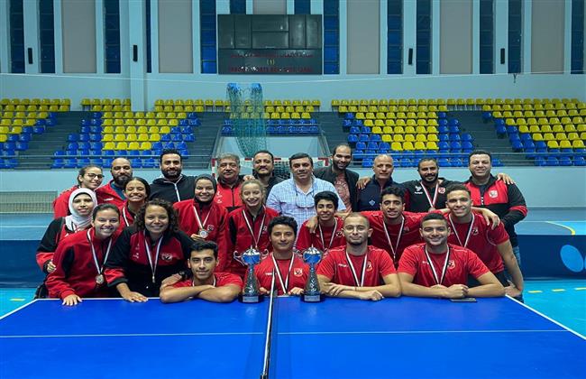 الأهلى يتصدر المراكز المتقدمة في تنس الطاولة ببطولة الجمهورية للناشئين
