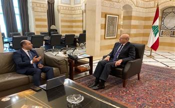   رئيس الحكومة اللبنانية نجيب ميقاتي يثمن دعم مصر الدائم لبلاده
