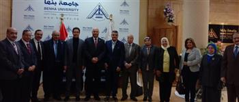 رئيس جامعة بنها يستقبل أعضاء لجنة ترقيات هيئة التدريس لقسم مناهج التدريس 