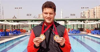 «محمد جودة» متحدي الإعاقة وحاصل على الميدالية الفضية فى السباحة