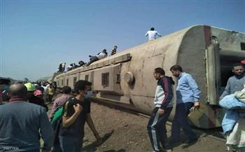 خروج 37 مصابا بحادث قطار طوخ من مستشفى بنها