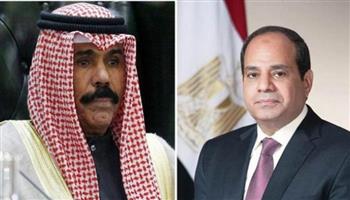   أمير الكويت يهنئ السيسى باحتفالية نقل المومياوات الملكية