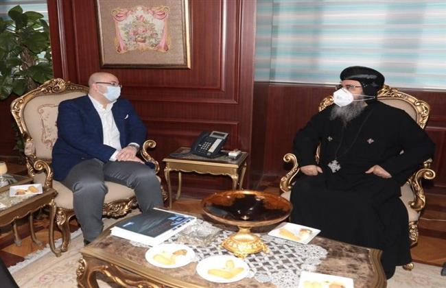 محافظ بني سويف يستقبل الأنبا إسطفانوس لتقديم التهنئة بعيد الفطر