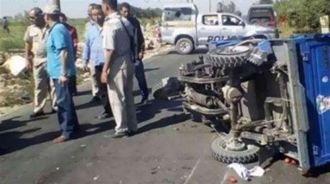 «صياد الأروح» يصيب 7 أشخاص في حادث إنقلاب تروسيكل ببني سويف