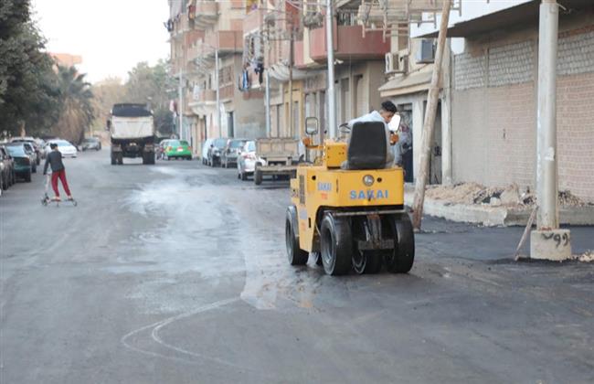 الانتهاء من تنفيذ خطة الرصف بحى شرق شبين الكوم