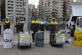 وحدة الطوارئ بشركة النظافة بالإسكندرية فى إحياء وسط وشرق الإسكندرية اليوم 