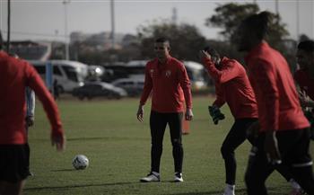 سعد سمير يشارك في حزء من مران الأهلي