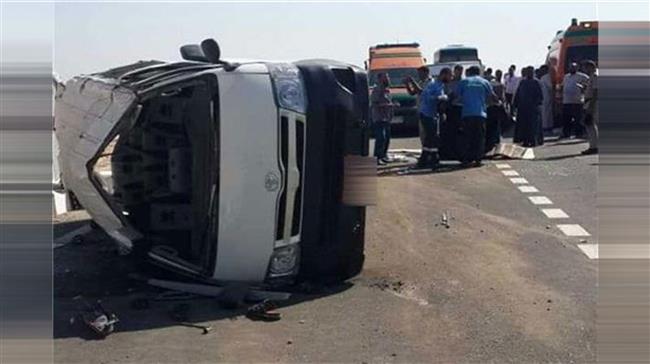 إصابة 9 أشخاص فى انقلاب ميكروباص داخل مصرف بالشرقية