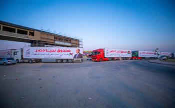   وصول 130 شاحنة مصرية محملة بمواد طبية وغذائية ومتنوعة إلى قطاع غزة