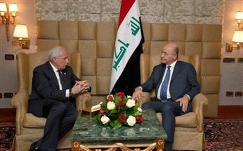   الرئيس العراقي يستقبل وزير الخارجية الفلسطيني
