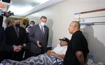 السفير اللوح يعود جرحى العدوان الغاشم بمستشفى معهد ناصر