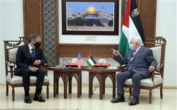   الرئيس الفلسطيني يبحث مع وزير الخارجية الأمريكي جهود إعمار غزة