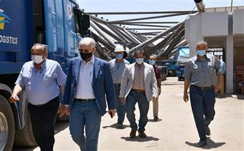   رئيس شركة المقاولون العرب يتفقد أعمال تصنيع مظلة محطة عدلي منصور التبادلية