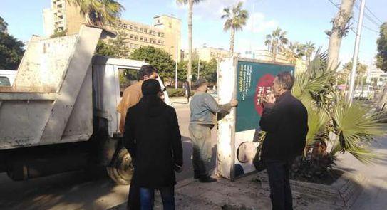 استمرار أعمال تطوير الحدائق بحي وسط  الإسكندرية 