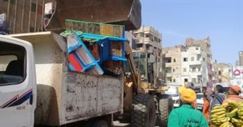   رفع ٢٢٠ حالة إشغال طريق مخالف بنطاق مركزي دمنهور وأبو حمص