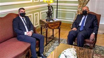   صور|| تفاصيل لقاء سامح شكرى مع وزير خارجية إسرائيل