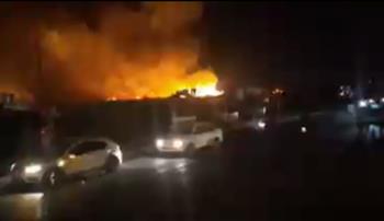   حريق هائل قرب منشأة نووية فى إيران يلتهم منطقة بحرية تابعة لجيش