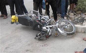   إصابة شخصان في انقلاب دراجة بخارية ببني سويف