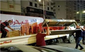 رفع 1210 حالة إشغال طريق بنطاق 3 مراكز بالبحيرة