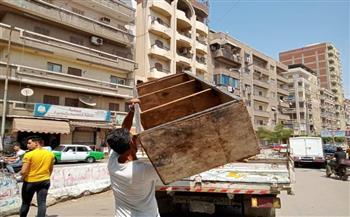 فى البحيرة... رفع٣٢٤ حالة إشغال طريق بمركزي دمنهور وأبوحمص  