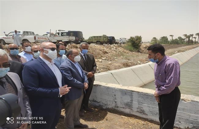 وزير التنمية المحلية ومحافظ بني سويف يتابعان الموقف التنفيذي للمشروع القومي لتبطين وتأهيل الترع