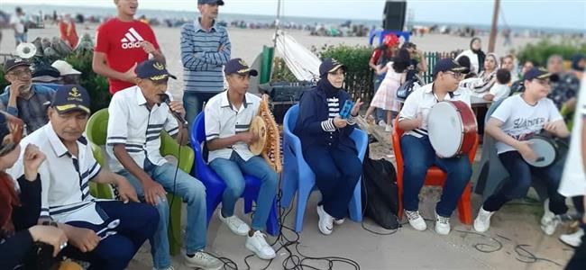 فرقة صوت البحر ببورسعيد تتألق بشاطئ بورسعيد