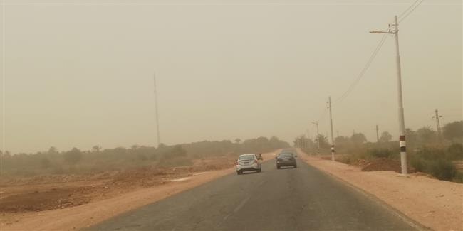 عواصف ترابية متوسطة تضرب الوادي الجديد اليوم