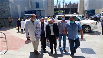    الغضبان يتابع سير العمل بمستشفى السلام فى بورسعيد