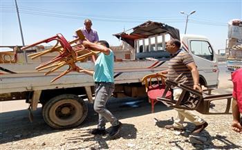 رفع ٥٦٤ حالة إشغال طريق بمركزي دمنهور وأبوحمص