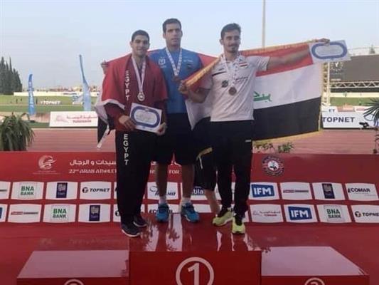 إيهاب عبدالرحمن يهدي مصر الميدالية الذهبية في رمي الرمح بالبطولة العربية