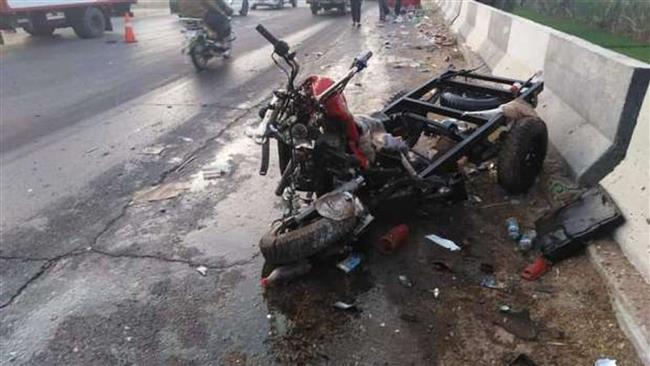 مصرع شخصين بحادث دراجة نارية فى أسيوط