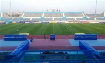 تشديدات أمنية بأستاد السويس قبل إنطلاق مباراة الزمالك والمقاصة  