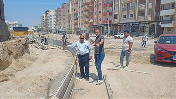 رئيس ثالث الإسماعيلية يتابع أعمال تطوير الطرق والميادين
