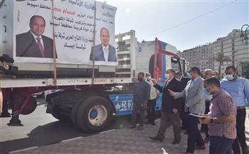محافظ أسيوط يستقبل سيارات محملة بالمحولات الكهربائية لتوزيعها على قرى "حياة كريمة"