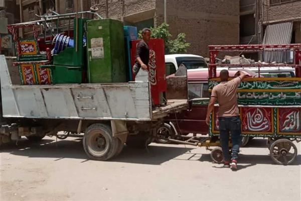 رفع 60 إشغالا بأحياء جنوب والهرم وغلق مقهى مخالف بأوسيم