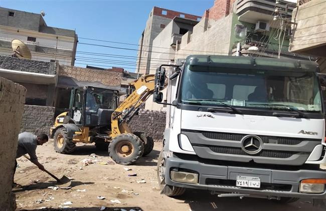 حملات نظافة ورفع كفاءة الإنارة بقرى الحامول 