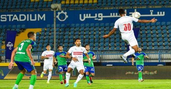 الزمالك يتقدم بهدف على مصر المقاصة في الشوط الأول