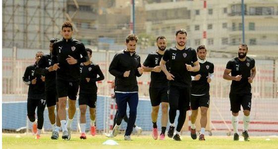 تدريبات تأهيلية للاعبي الزمالك في مجمع الصالات